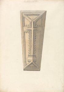Estudio de una tapa de ataúd de una iglesia de Norfolk de John Sell Cotman